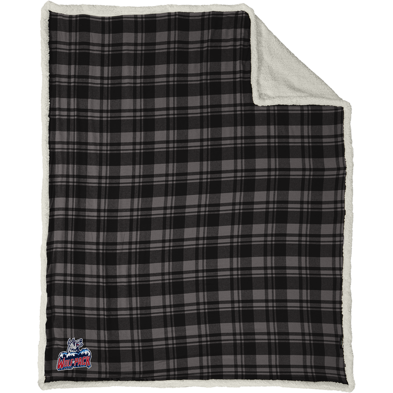 CT Wolfpack South Flannel Sherpa Blanket