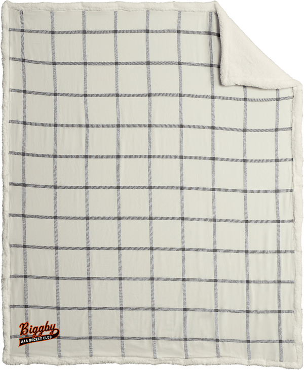 Biggby Coffee AAA Flannel Sherpa Blanket