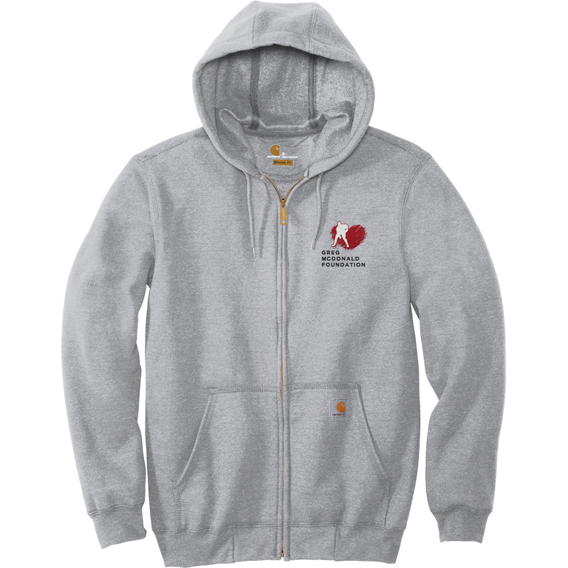 Greg McDonald Foundation Carhartt Midweight Hooded Zip-Front Sweatshirt