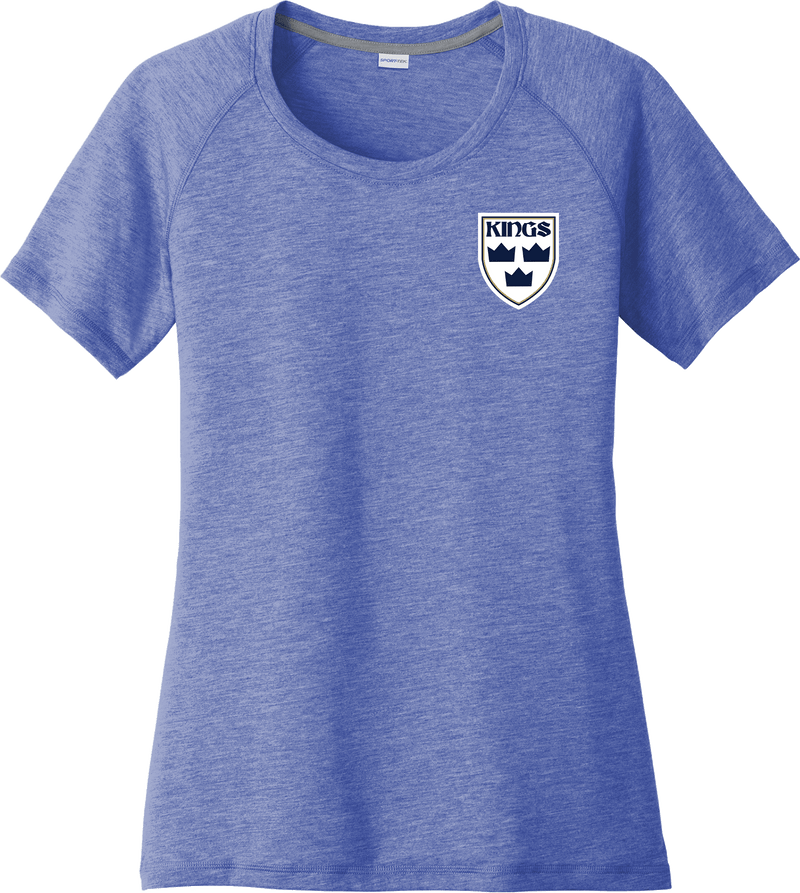 North Jersey Kings Ladies PosiCharge Tri-Blend Wicking Scoop Neck Raglan Tee