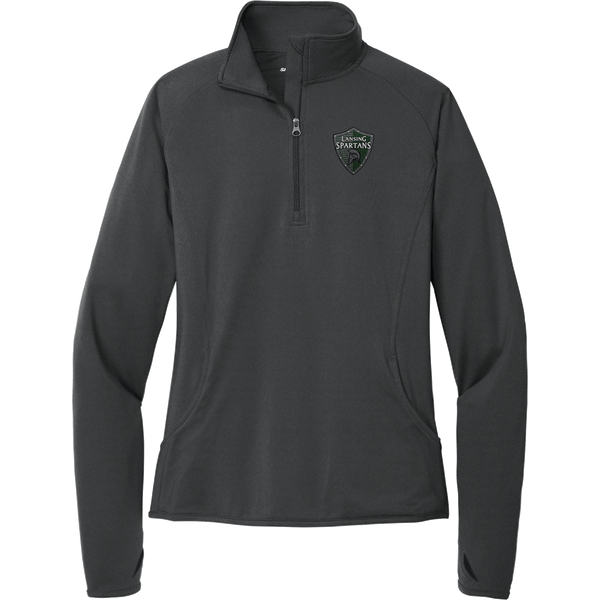 Lansing Spartans Ladies Sport-Wick Stretch 1/4-Zip Pullover