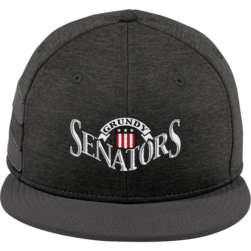 Grundy Senators New Era Shadow Heather Striped Flat Bill Snapback Cap