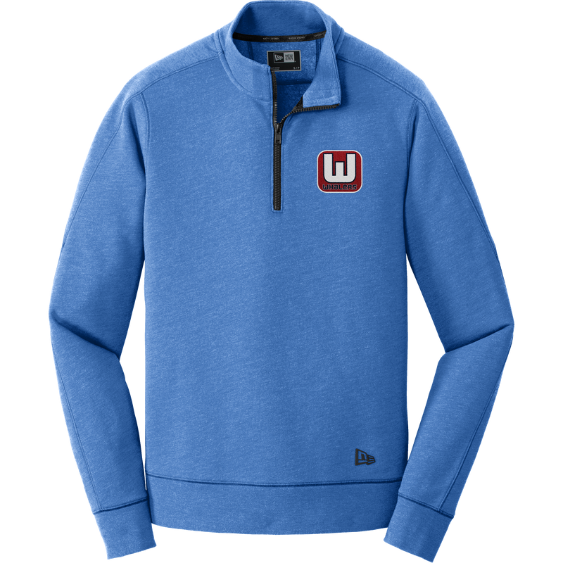 CT Whalers Tier 1 New Era Tri-Blend Fleece 1/4-Zip Pullover