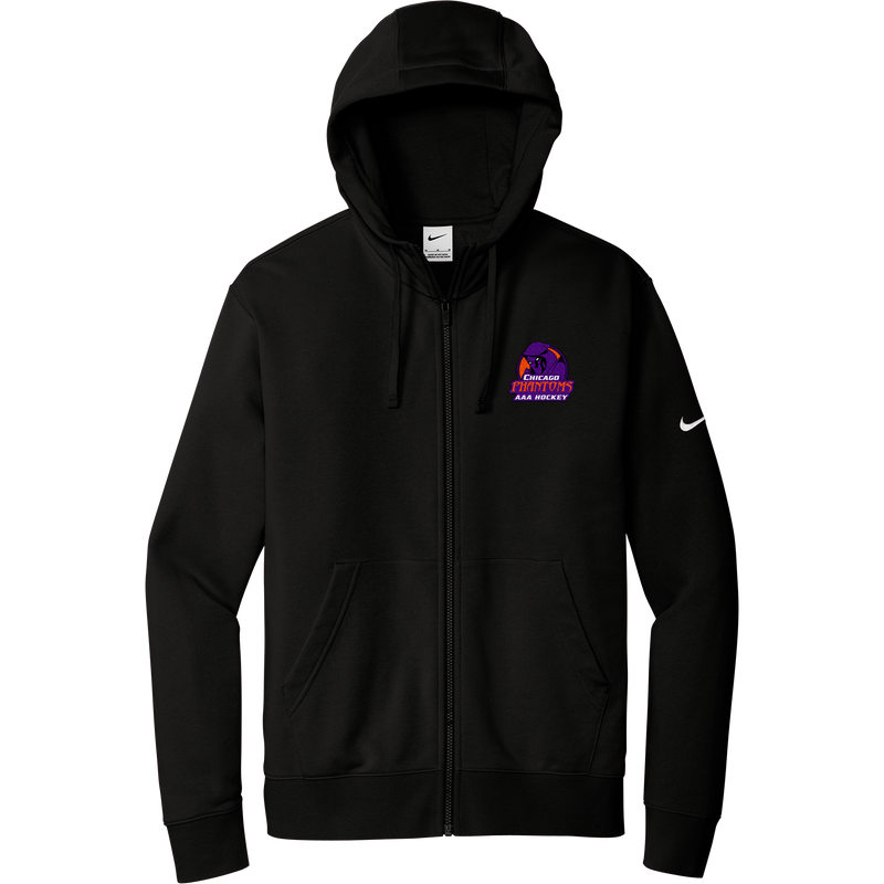 Chicago Phantoms Nike Club Fleece Sleeve Swoosh Full-Zip Hoodie