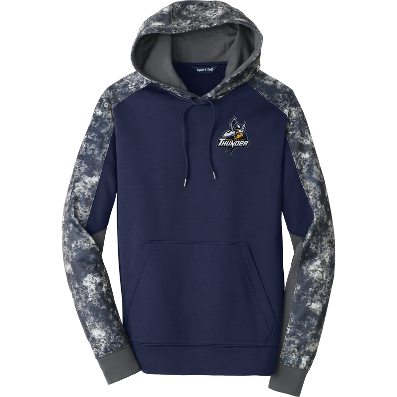 Mon Valley Thunder Sport-Wick Mineral Freeze Fleece Colorblock Hooded Pullover