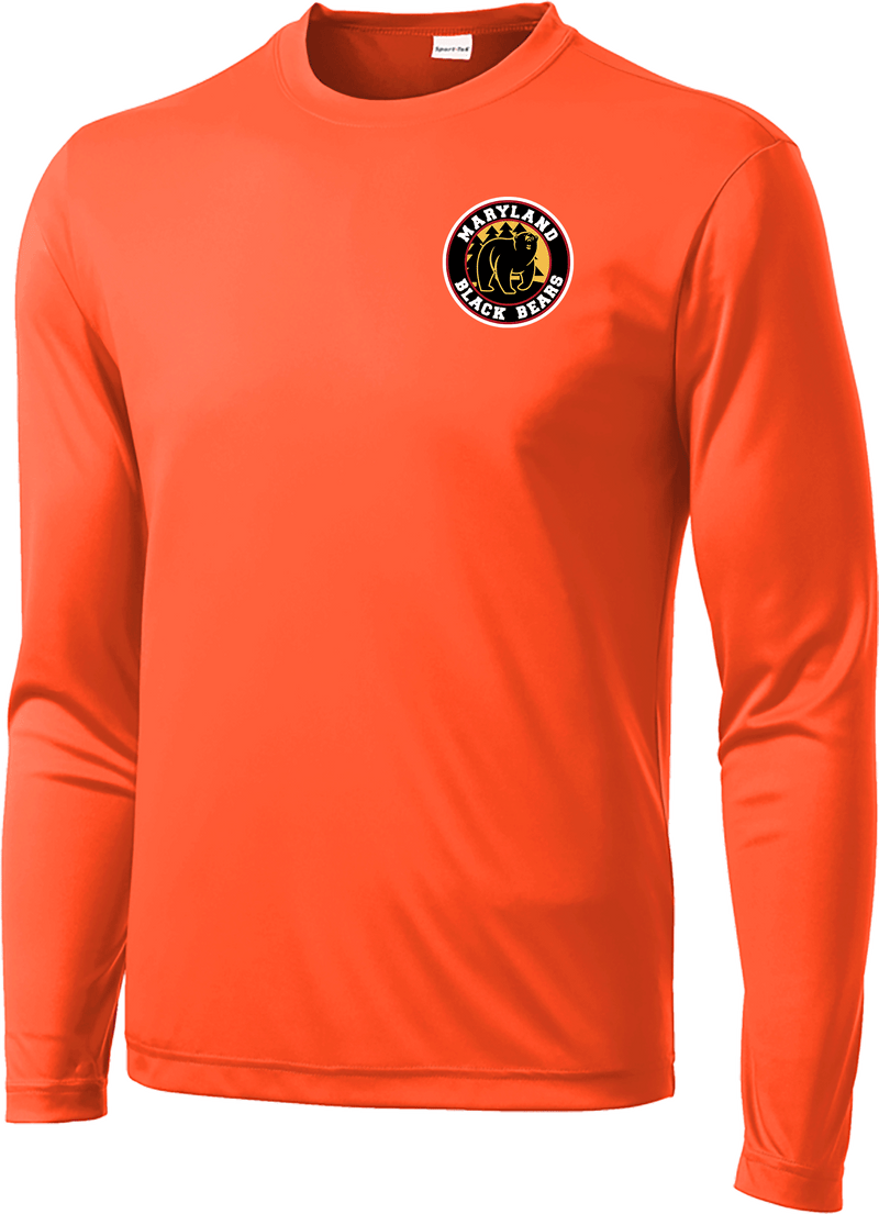 Maryland Black Bears Long Sleeve PosiCharge Competitor Tee